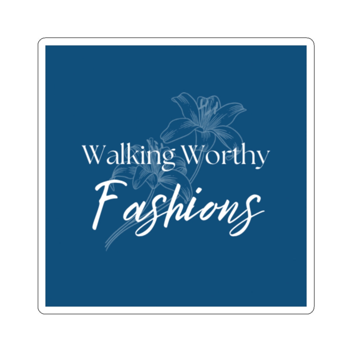 Walking Worthy Fashions Logo Sticker