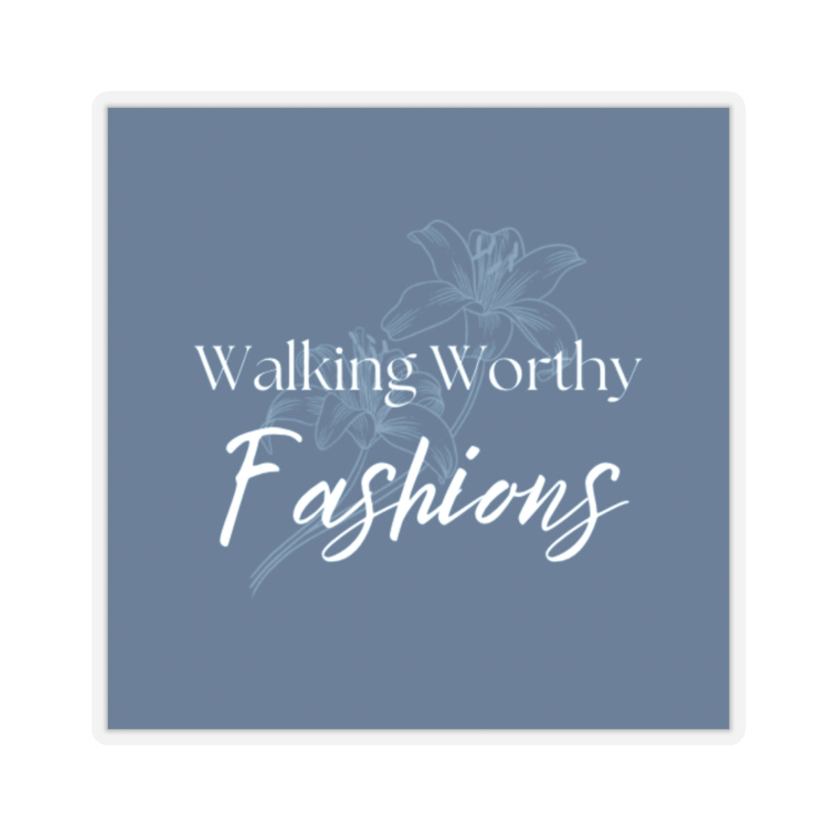 Walking Worthy Fashions Logo Sticker